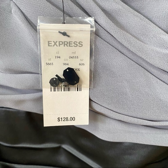 Express Pintucked Surplice Mini Dress | 6 - Picture 3 of 7